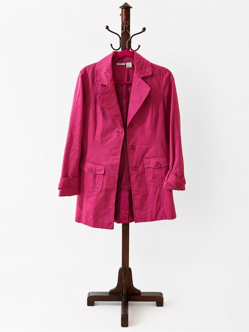 Vintage Spiegel Pink Cotton Stretch Blazer Jacket | Women’s Size 8